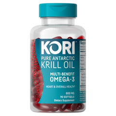 Kori Krill frasco delante mostrando 90 cápsulas y diseño claro