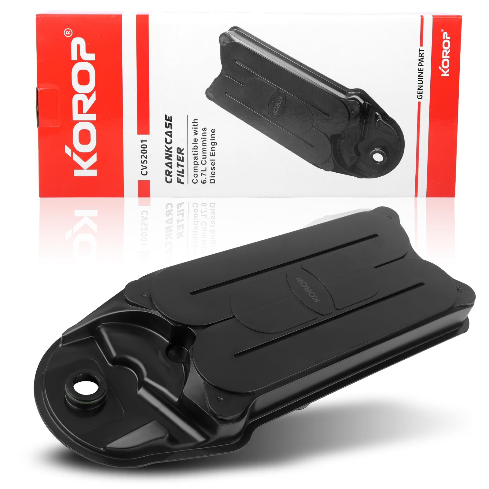 KOROP CCV filter in branded packaging for safe delivery and easy identification