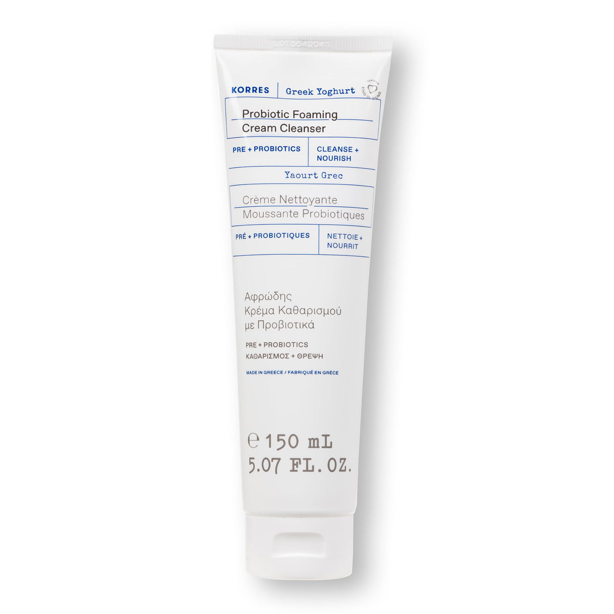 KORRES envase frontal del limpiador crema-espuma, limpieza profunda