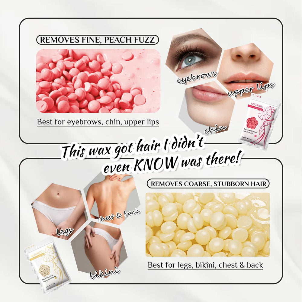 KOTAMU applying wax to bikini area for gentle, hair-focused adhesion and precision