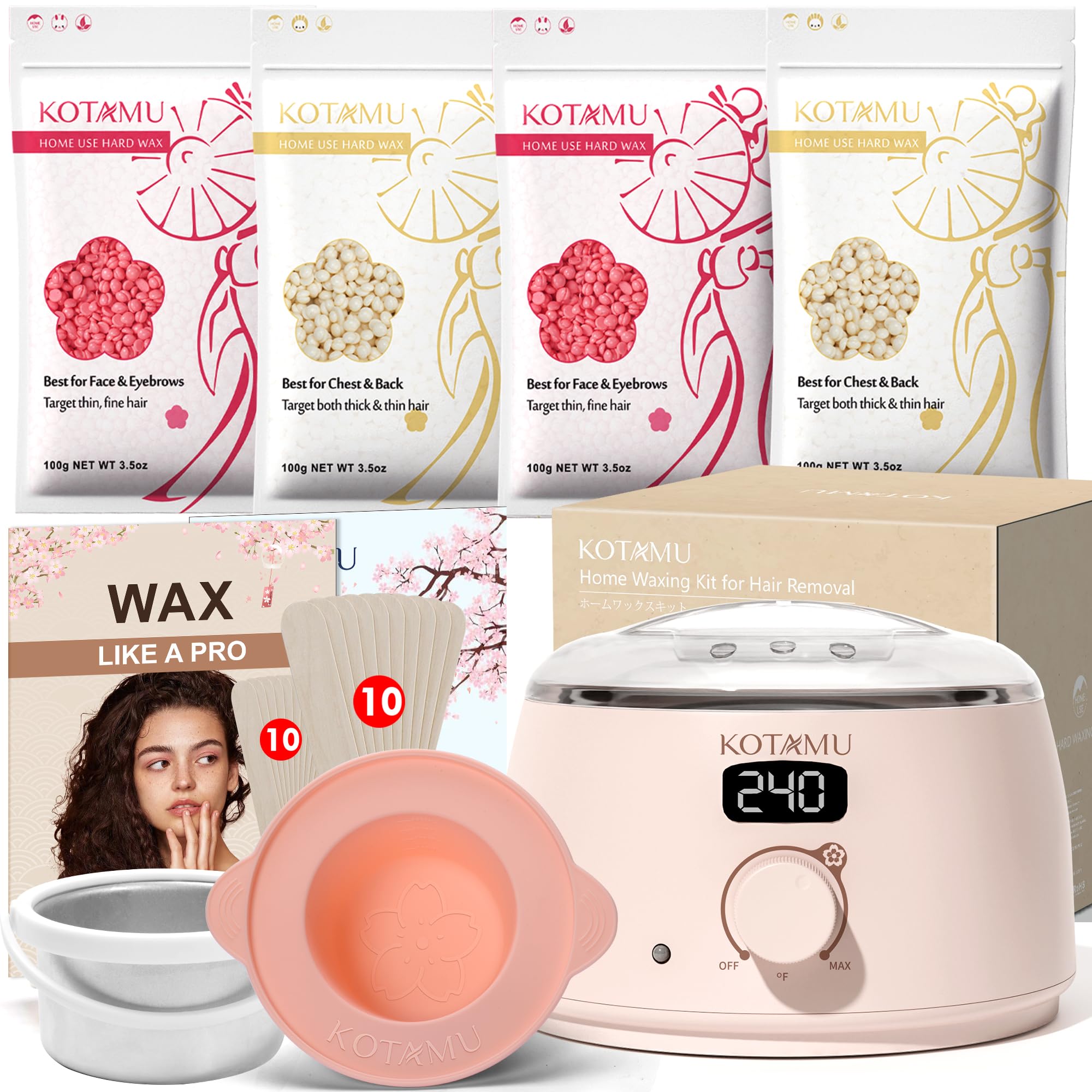 KOTAMU front view of digital wax warmer showing compact design and control benefits