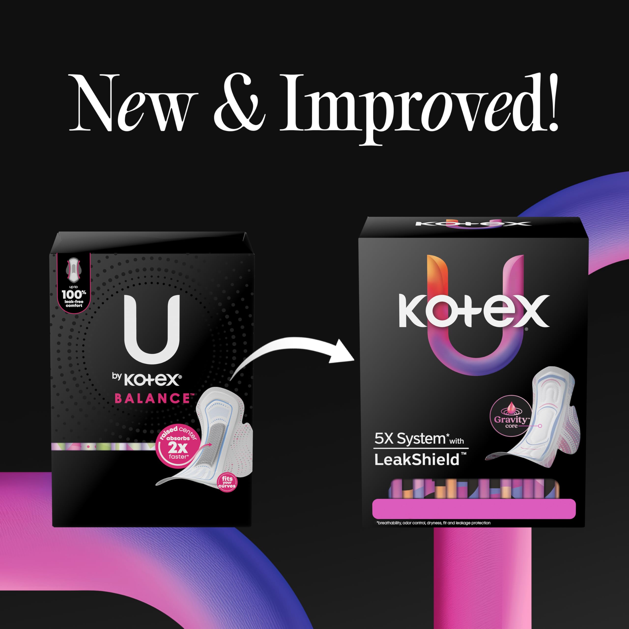 Kotex textura de la capa superior transpirable para mayor confort