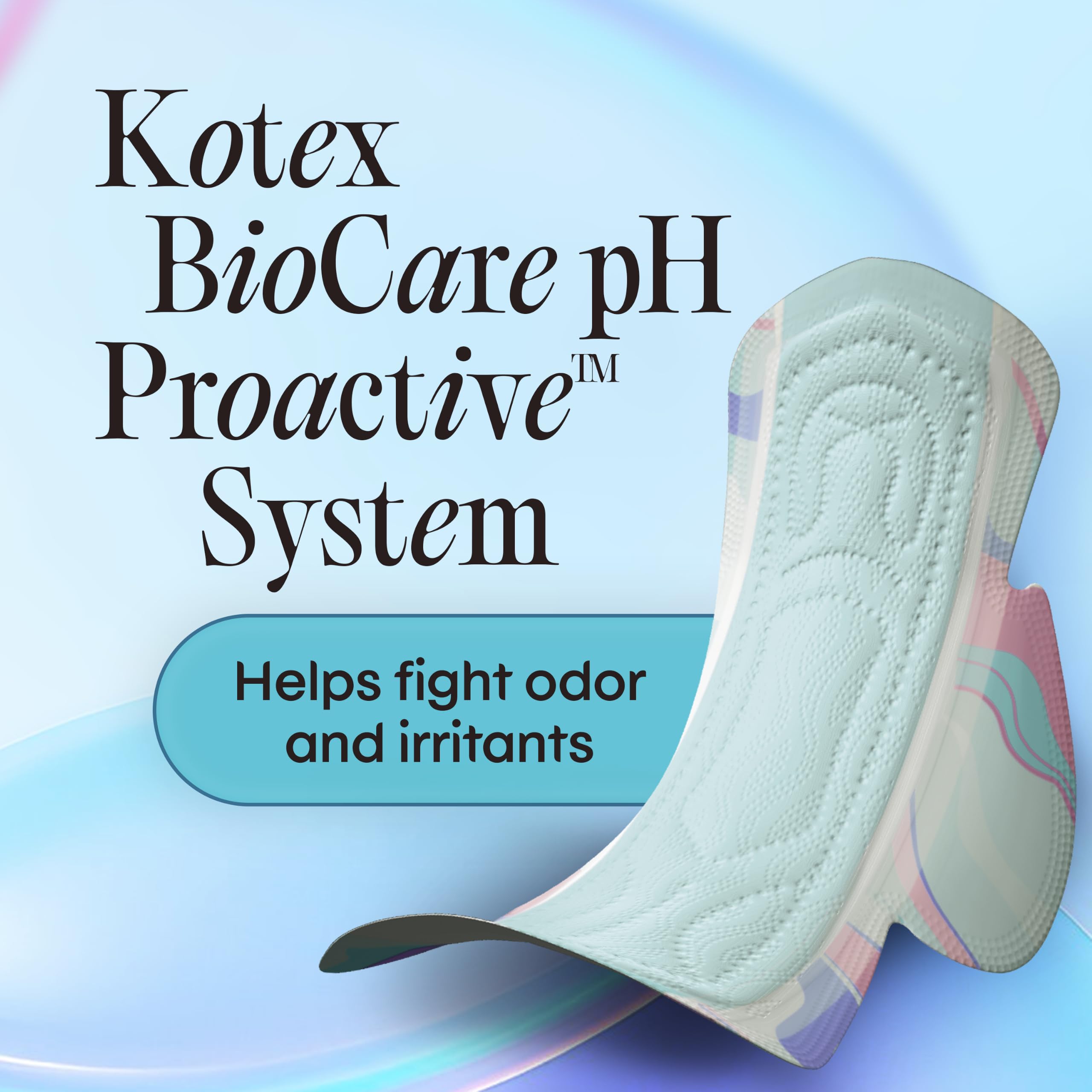 Kotex superficie absorbente texturizada que mejora confort y ventilación