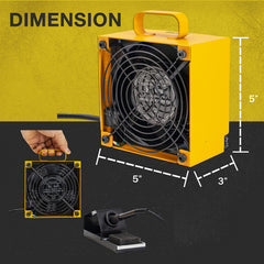 KOTTO detalle del ventilador interno, succión potente con bajo ruido