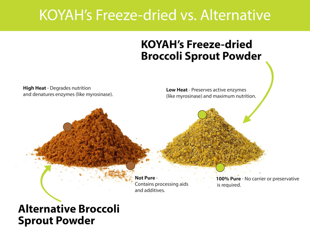 KOYAH polvo espolvoreado en ensalada para mostrar uso culinario versátil