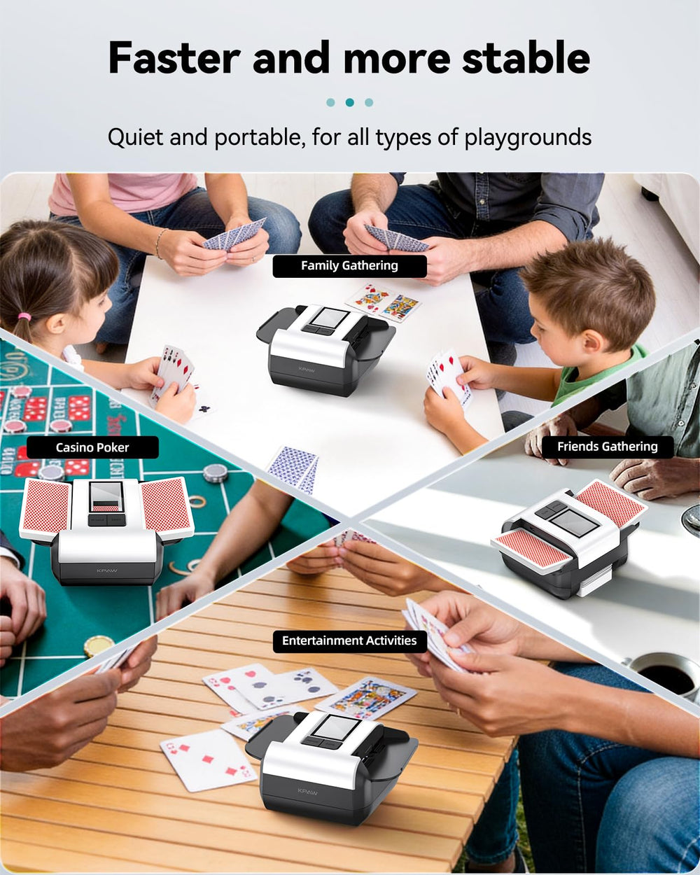 KPAW en mesa de juego con cartas y fichas, mejora la experiencia social