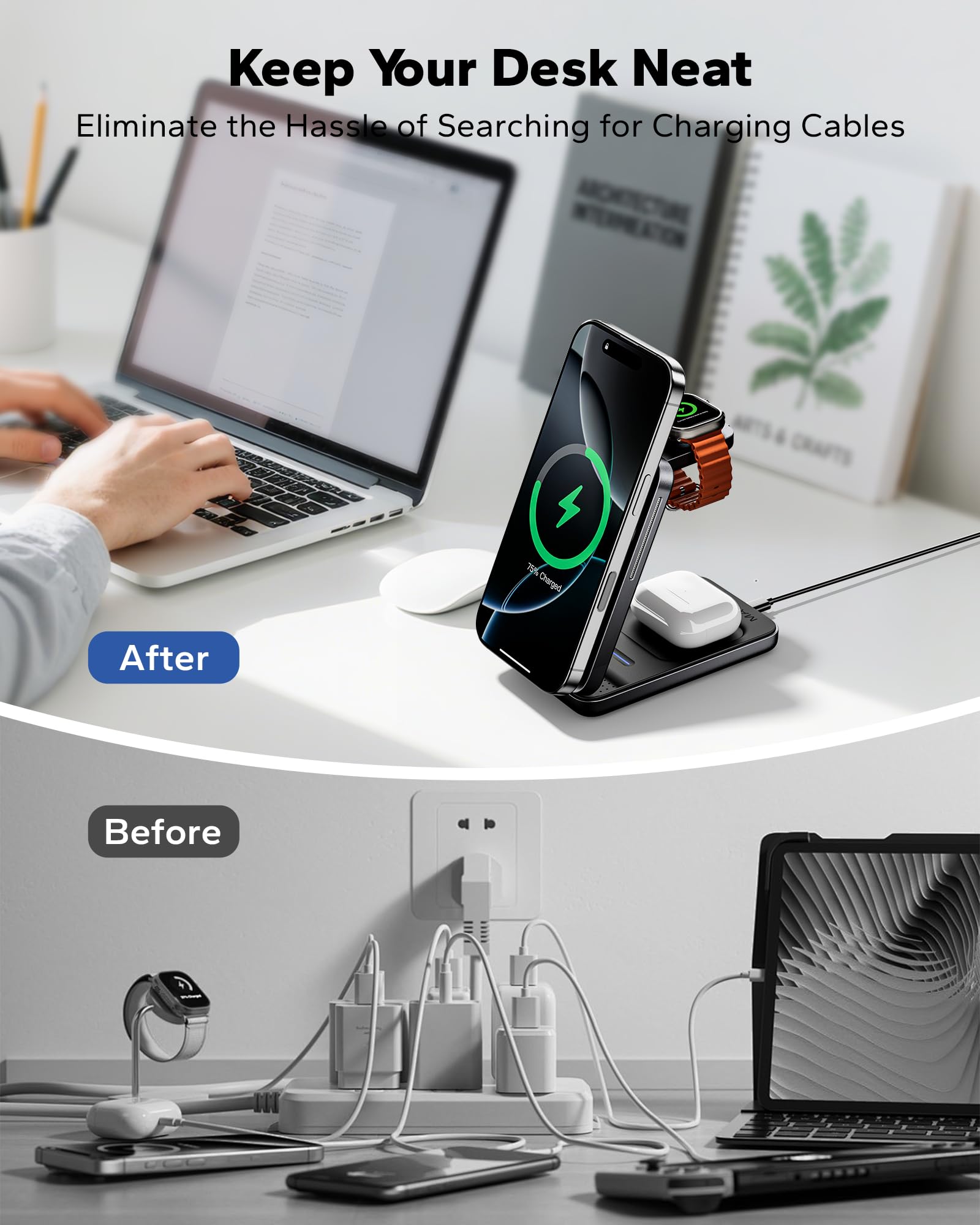 KPON comparación de tamaño junto a una mano para referencia de escala portable
