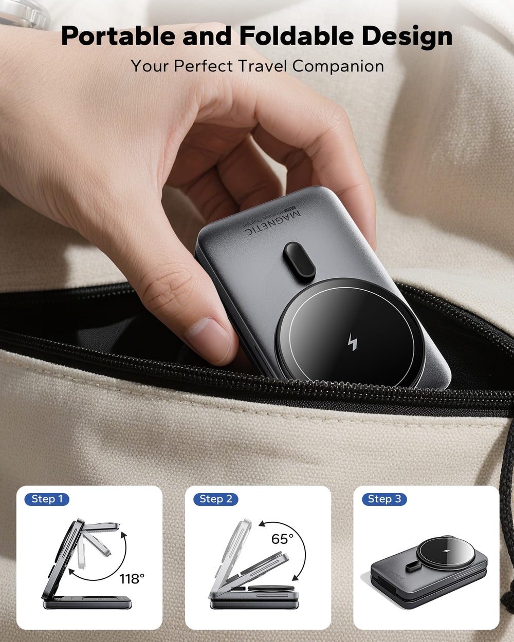 KPON estación cargando iPhone, Apple Watch y AirPods en un escritorio organizado