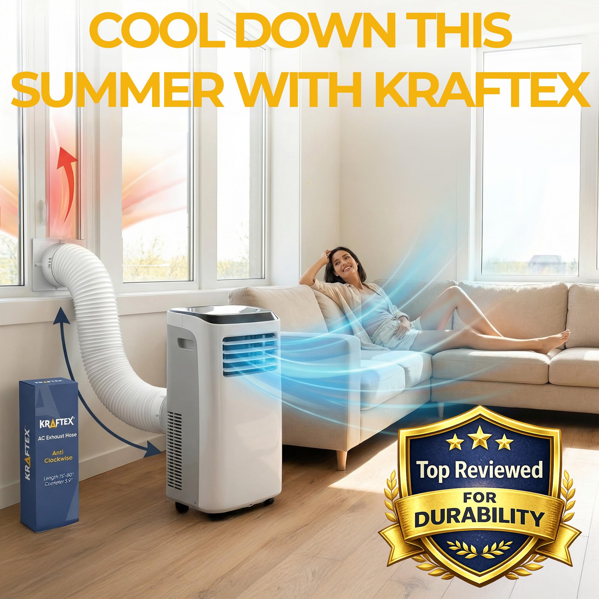 Comparación de tamaño Kraftex con cinta métrica para visualizar diámetro y longitud