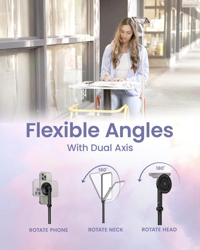KraftGeek JustTap dual-axis hinge detail for smooth tilt and rotation control
