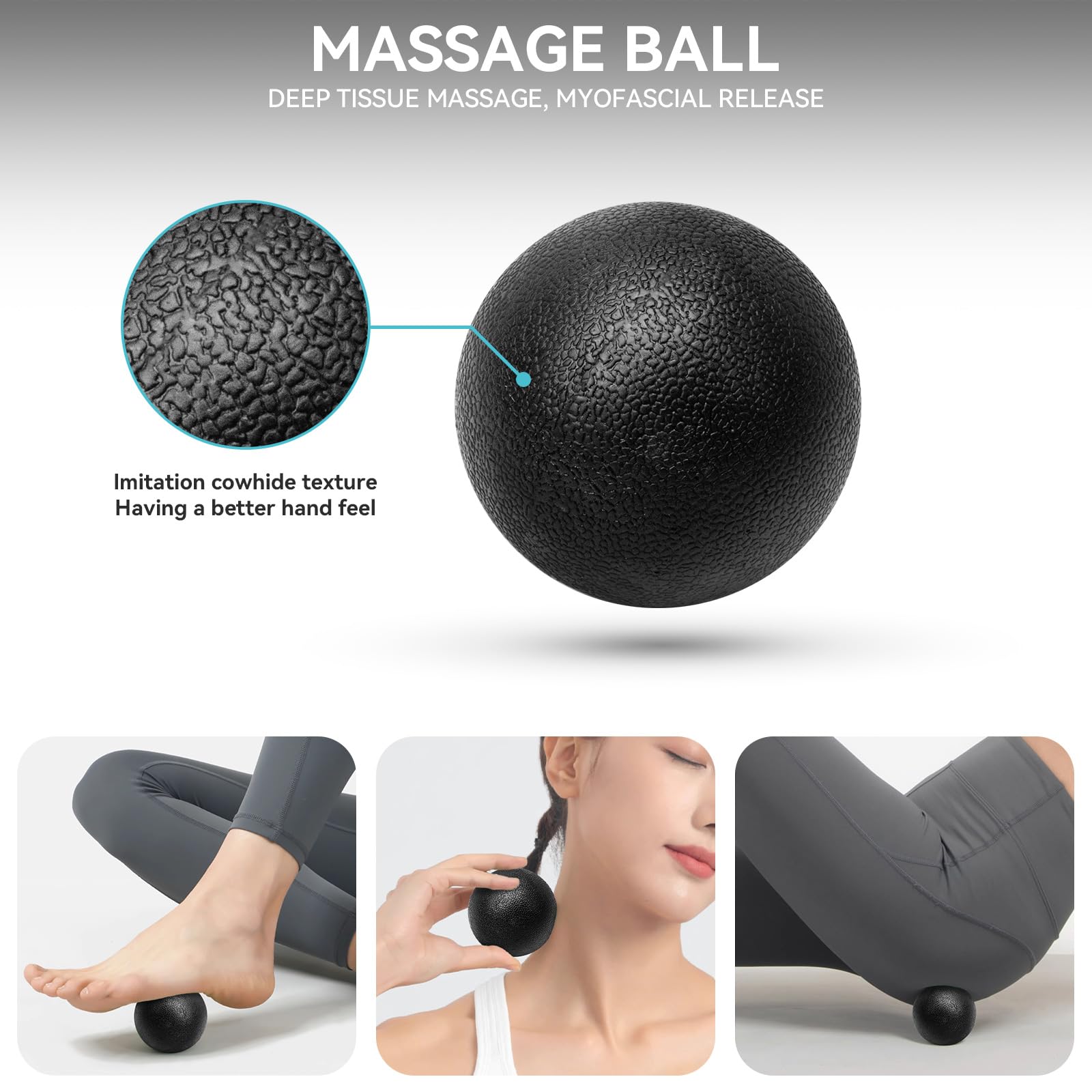 Krightlink massage ball detail targeting trigger points to reduce knots