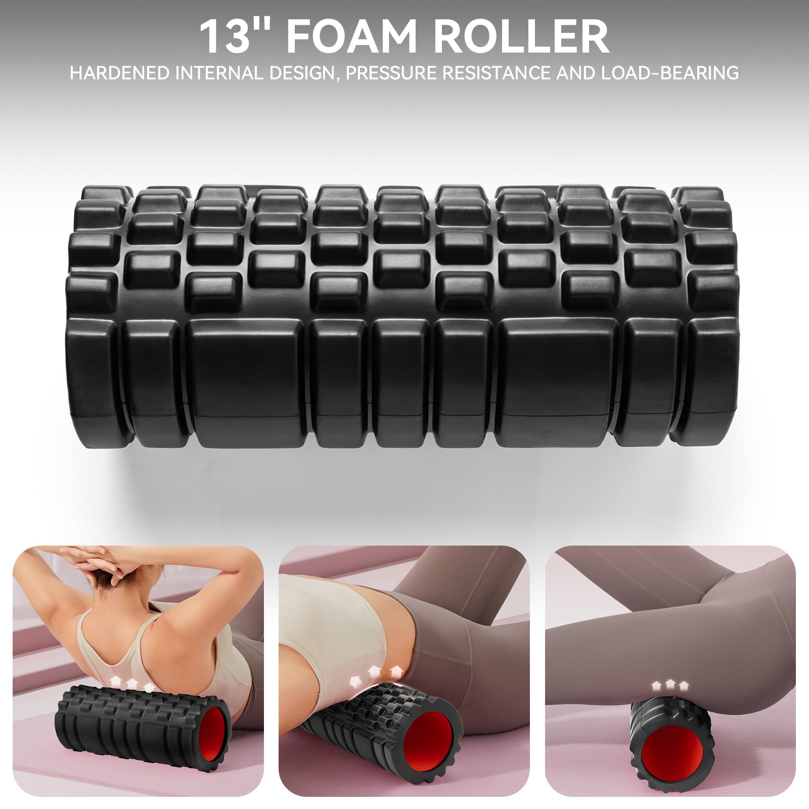 Krightlink foam roller texture close-up highlighting firm grip and durability