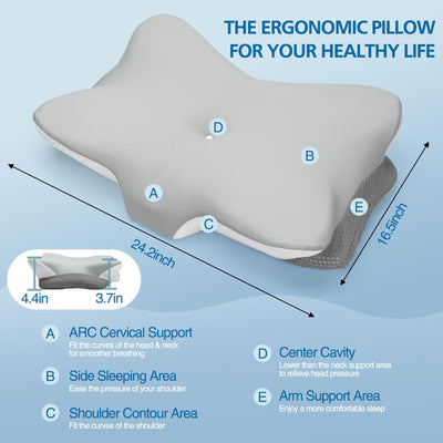 Krightlink pillow next to hand for size and scale reference