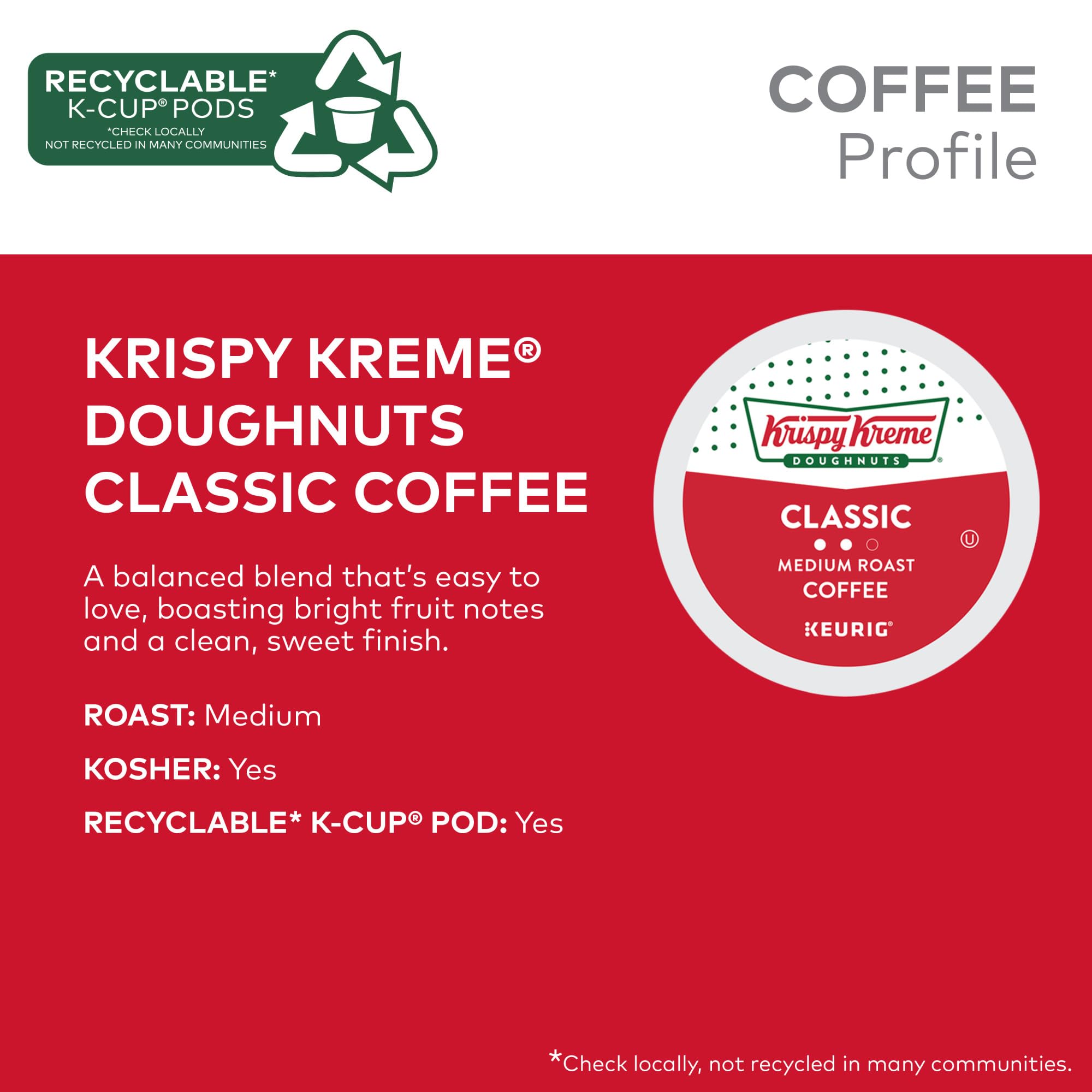 Krispy Kreme pod side view illustrating easy Keurig compatibility