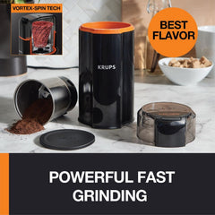 KRUPS Silent Vortex textura del café molido uniforme, control de consistencia