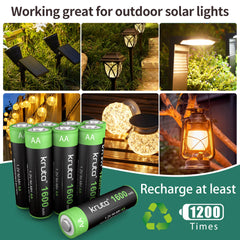Kruta pila con etiqueta legible y capacidad 1600mAh enfatizando alto rendimiento