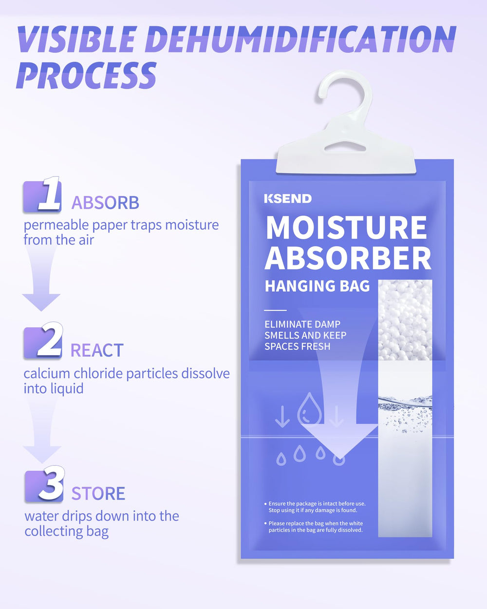 Ksend colocada en baño junto a toallas para reducir vapor y olor