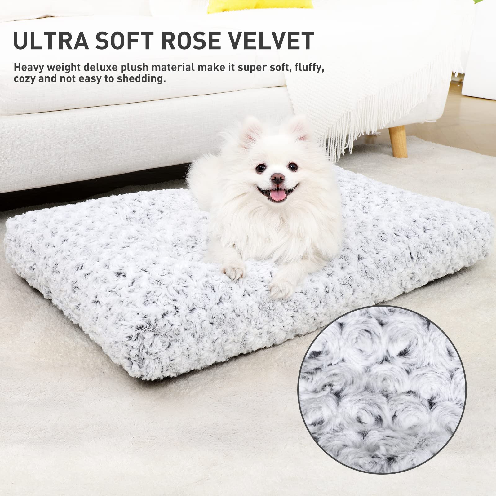 KSIIA close-up rose velvet texture highlighting soft, low-shed fabric comfort