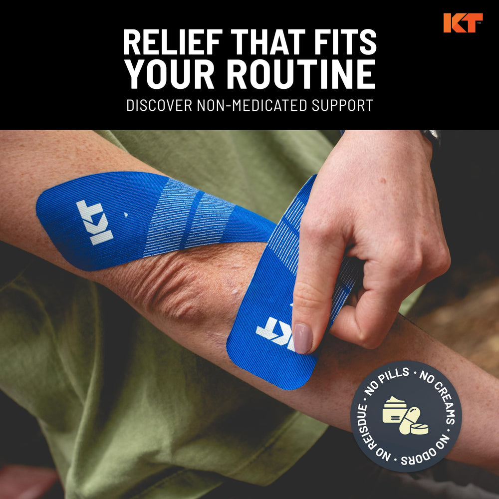 KT Tape Pro etiqueta con instrucciones y beneficios para uso seguro