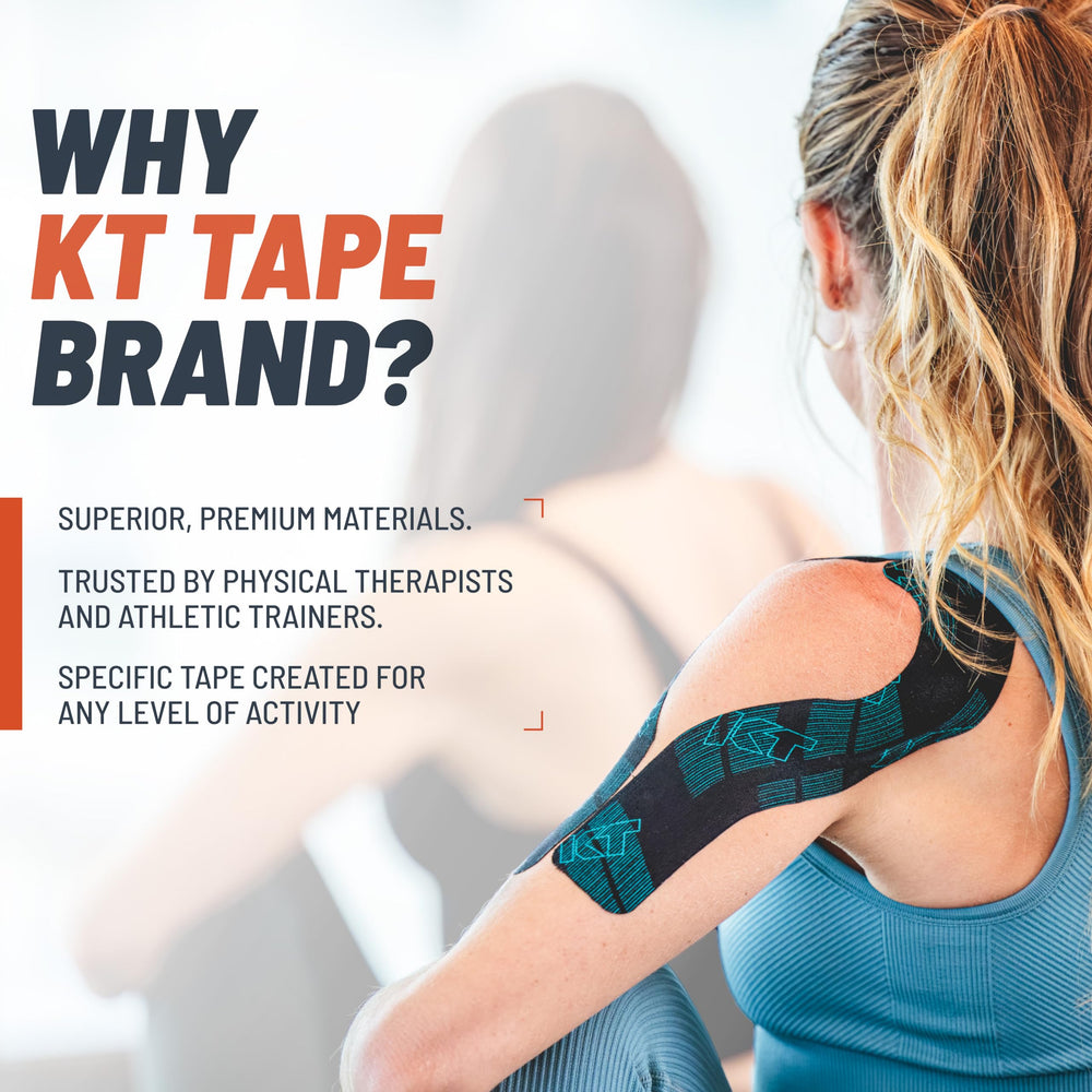 KT Tape Pro Ice etiqueta con información de mentol y adhesivo duradero para uso prolongado