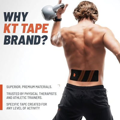 KT Tape Pro Wide en uso durante natación mostrando adhesión resistente al agua
