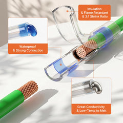 Kuject conector en primer plano mostrando anillo de soldadura y adhesivo interno