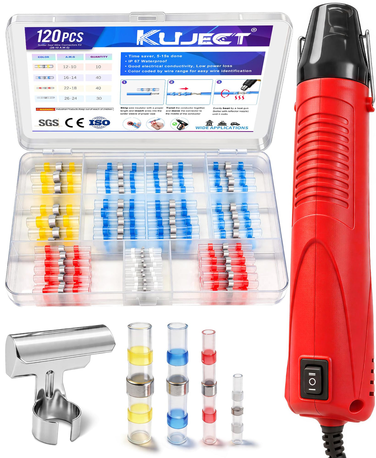 Kuject pistola mini frontal con control dual de temperatura, portabilidad y precisión
