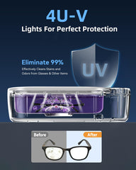 kunphy jewelry inside tank demonstrating gentle cavitation cleaning benefit