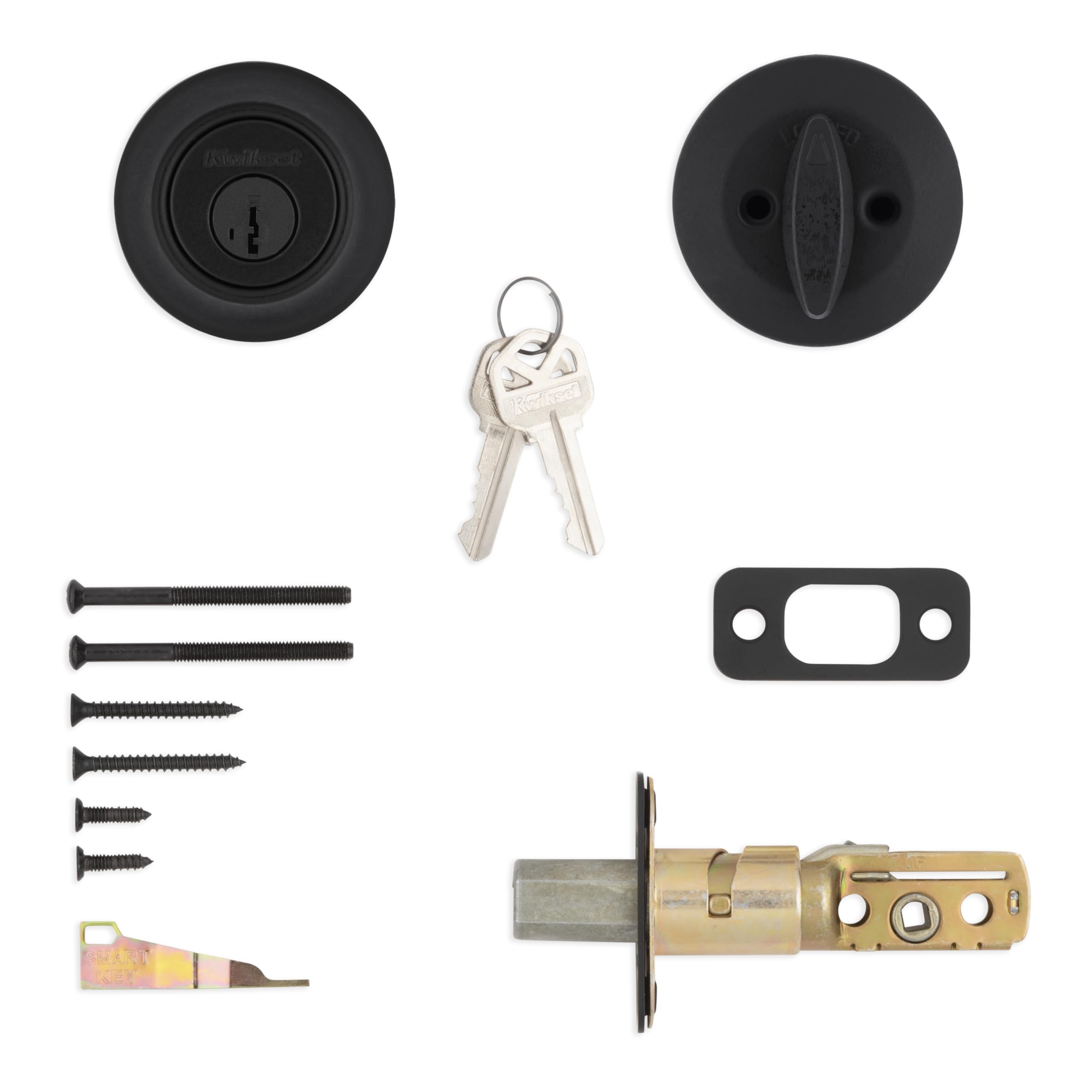 Kwikset comparación de tamaño para puertas estándar y ajuste