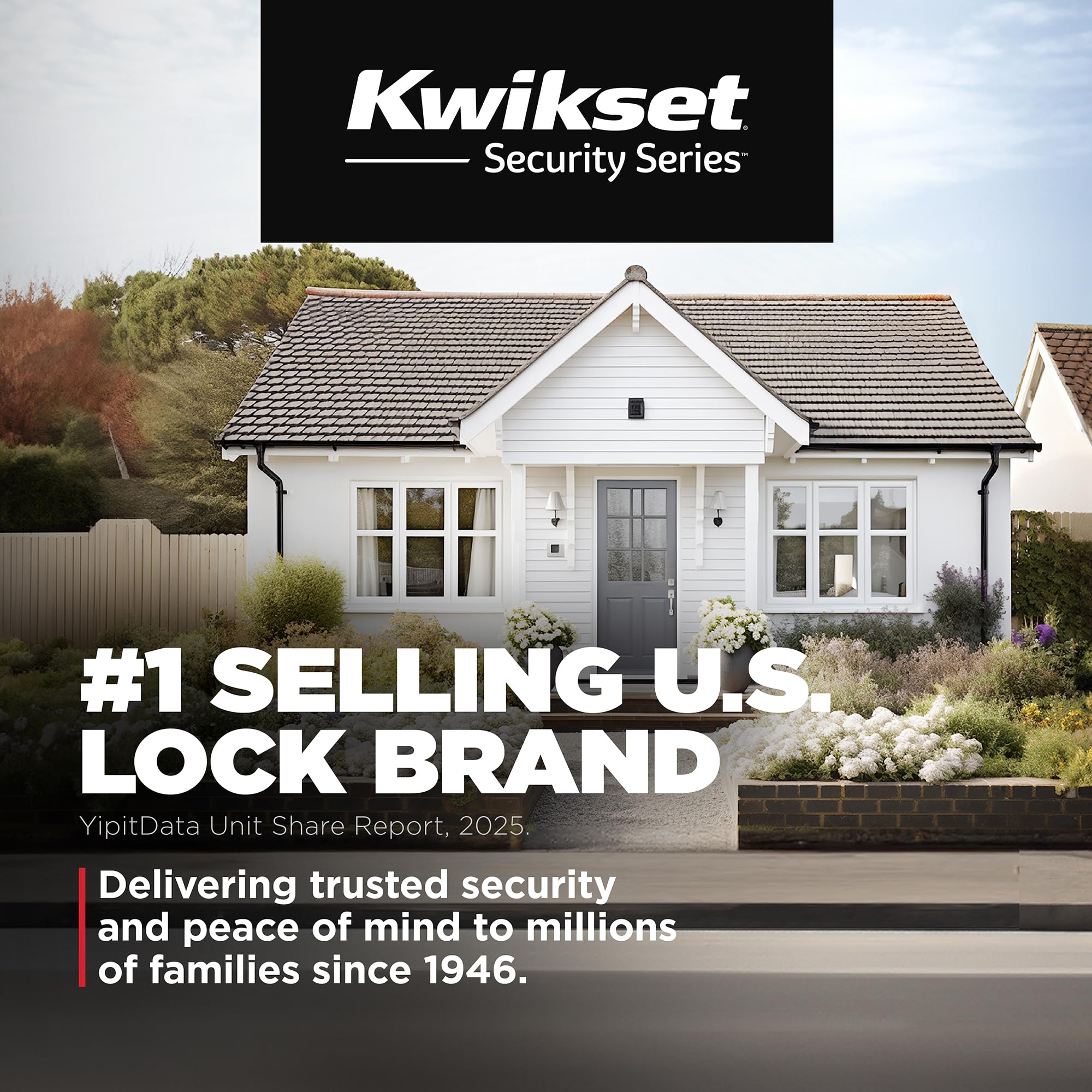 Kwikset embalaje y etiqueta con garantía y certificación BHMA