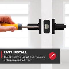 Kwikset Casey cerradura giratoria interior, privacidad fácil y segura