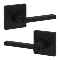 Kwikset Casey vista frontal negro mate, aspecto moderno y elegante