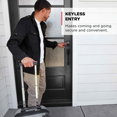 Kwikset deadbolt side profile showing latch and fit for secure, smooth door operation