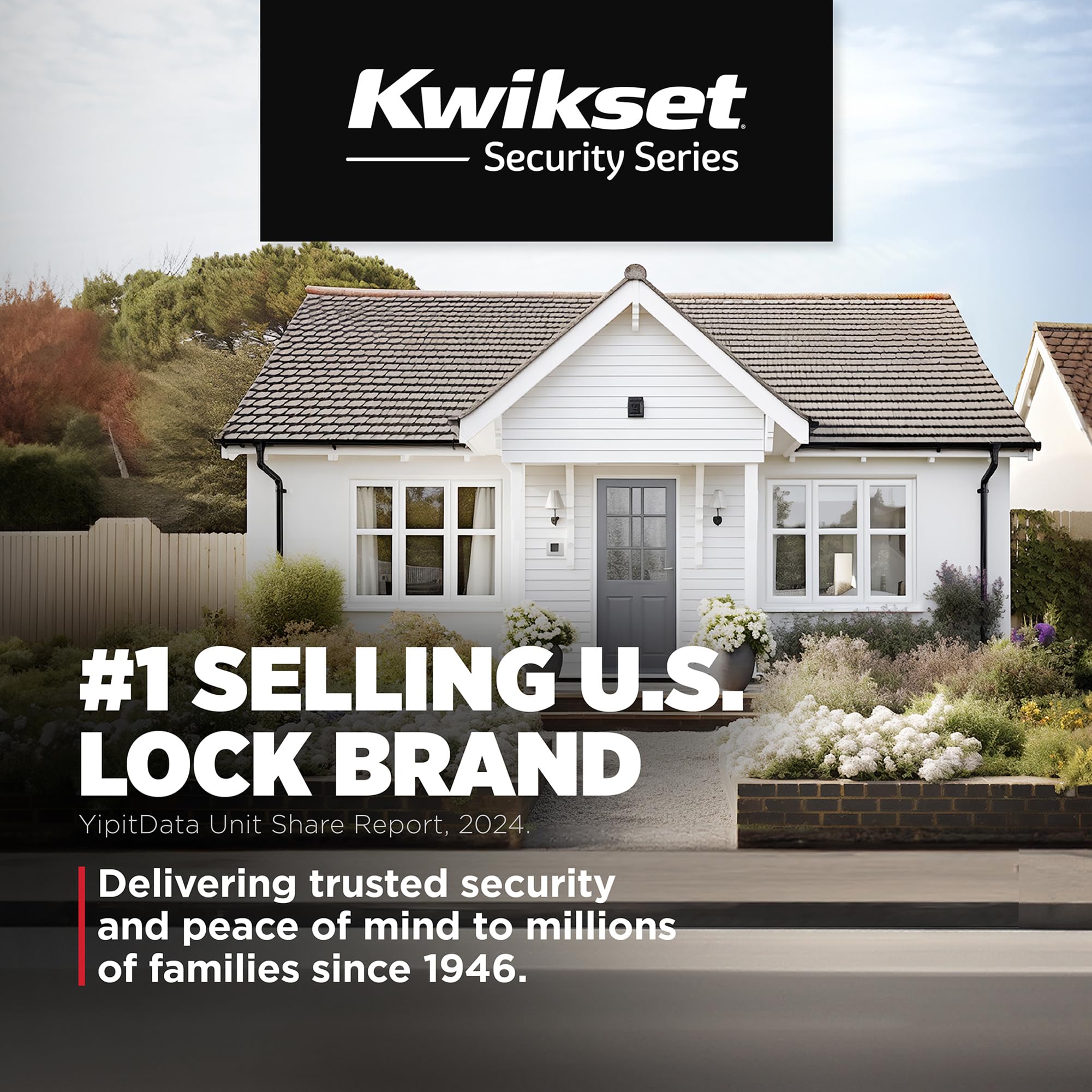Kwikset Tylo en ambiente exterior integrándose con la decoración