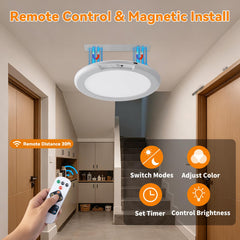 KYEKIO mounted in shower showing moisture-safe placement and hands-free lighting benefit