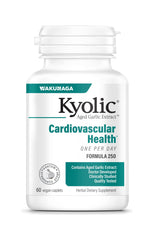 Kyolic frasco frontal con 60 caplets, presentación clara y práctica