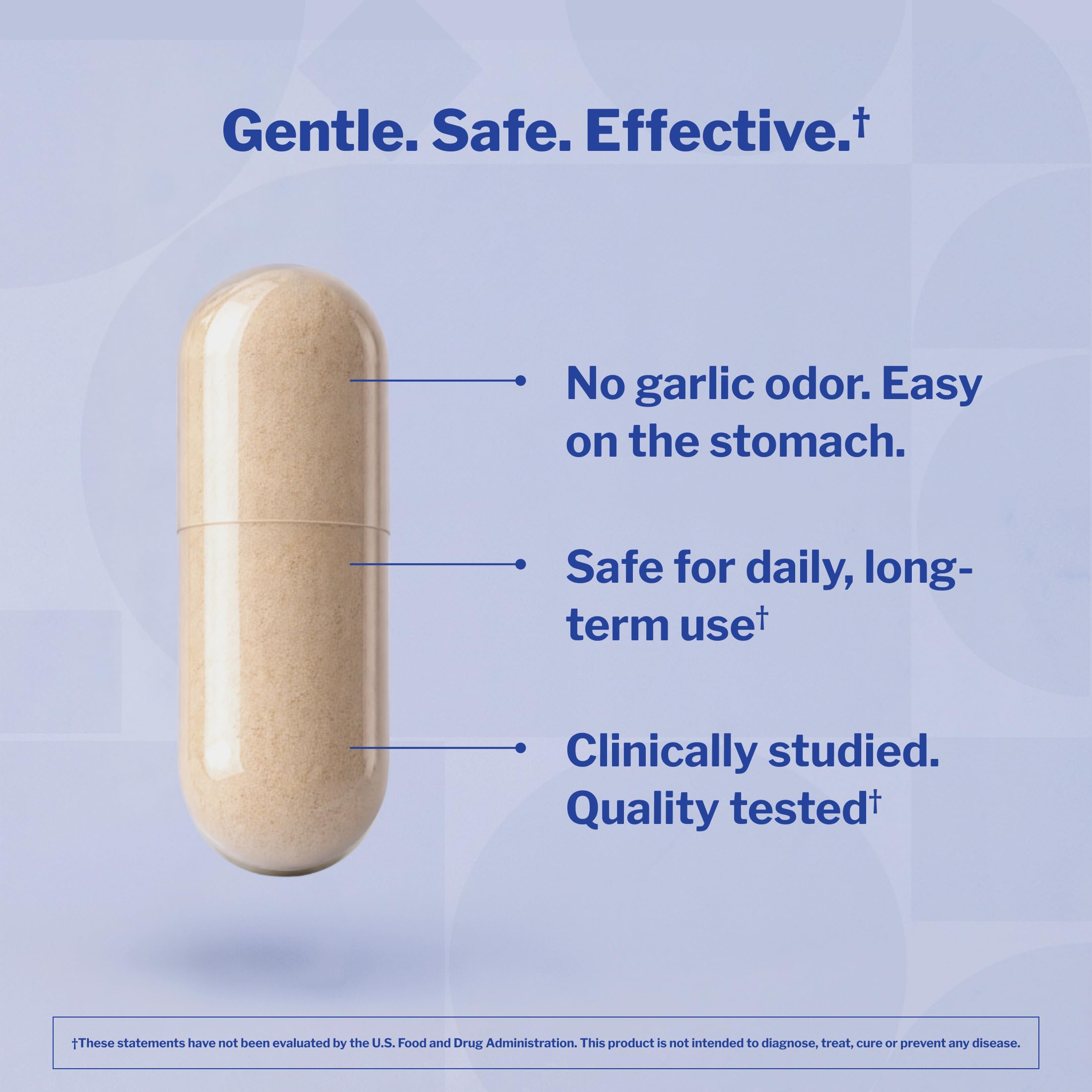 Kyolic bottle in hand indicating 200-capsule size and value