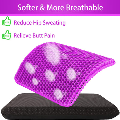 KYSMOTIC gel cushion placed on an office chair offering long-sit support and ventilation