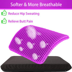 KYSMOTIC gel cushion placed on an office chair offering long-sit support and ventilation