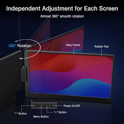 KYY attached to laptop creating a triple-screen setup for multitasking
