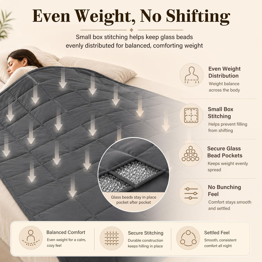 Manta L'AGRATY extendida en cama twin demostrando cobertura corporal ideal
