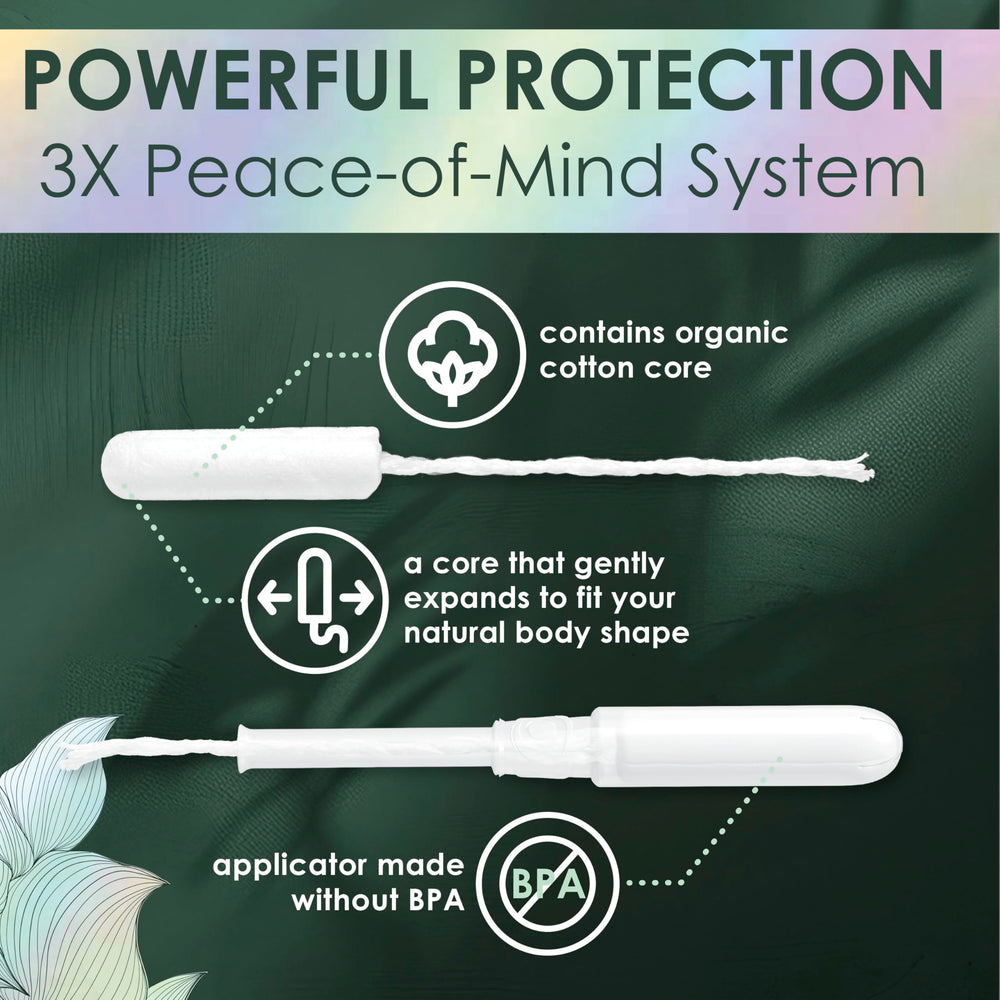L. full-size BPA-free applicator displayed for smooth insertion