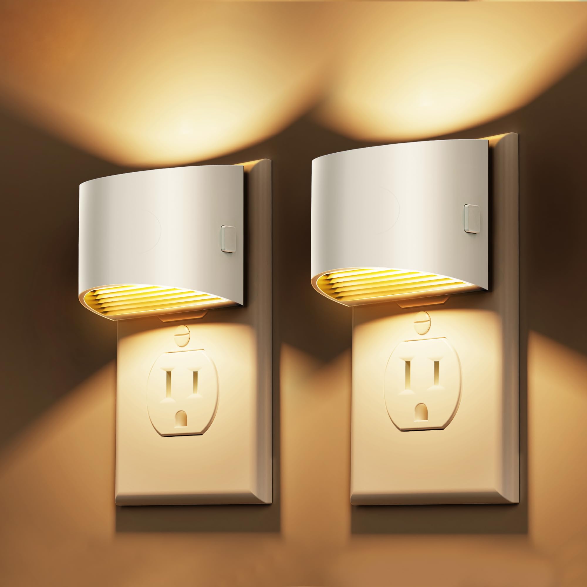 L LOHAS LED vista frontal del enchufe mostrando diseño compacto y ahorro