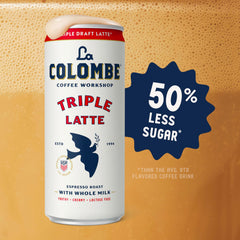 La Colombe detalle de etiqueta con ingredientes y beneficios nutricionales claros
