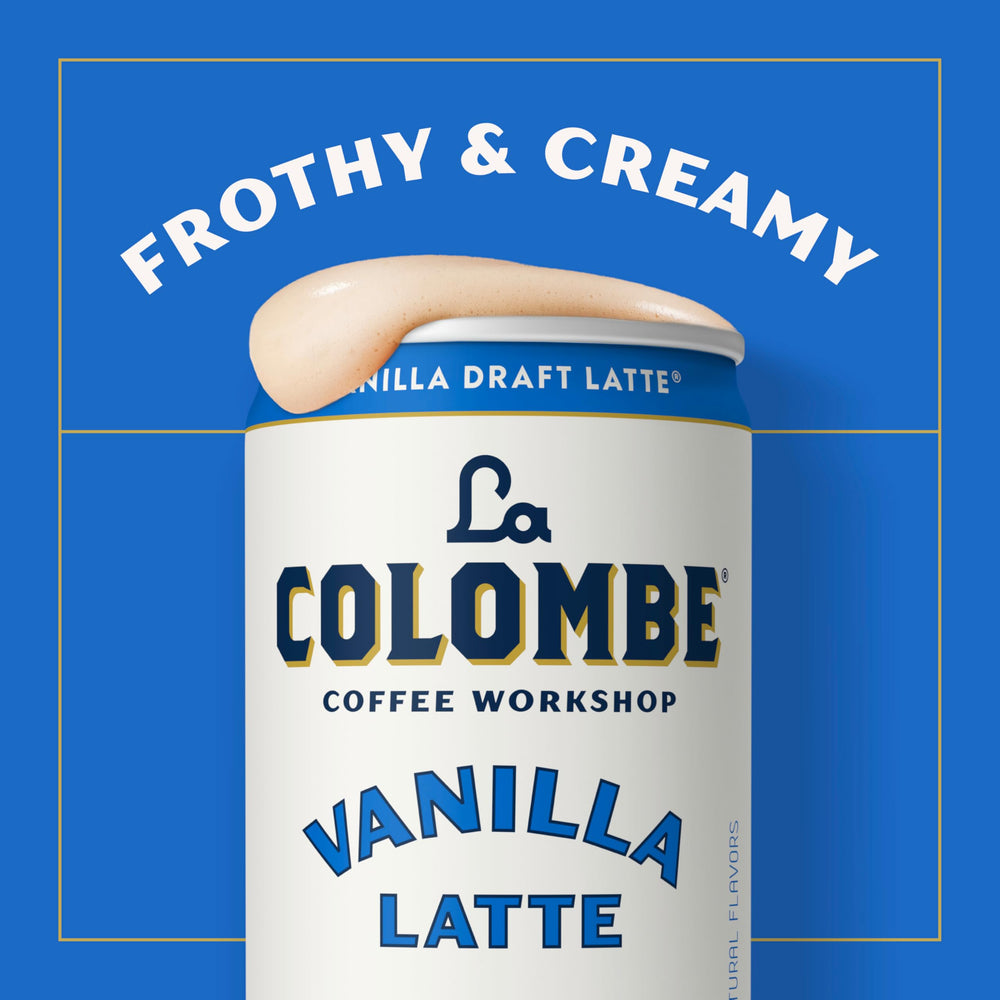 La Colombe etiqueta nutricional indicando calorías y cafeína