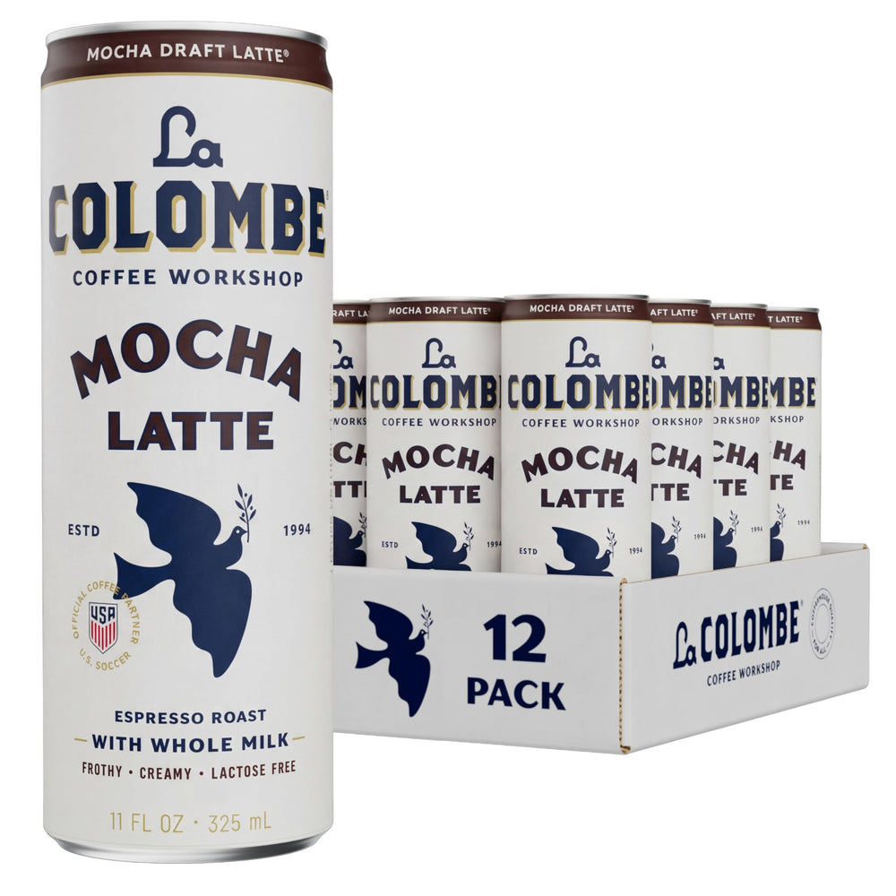 La Colombe lata frontal muestra diseño y conveniencia listos para beber