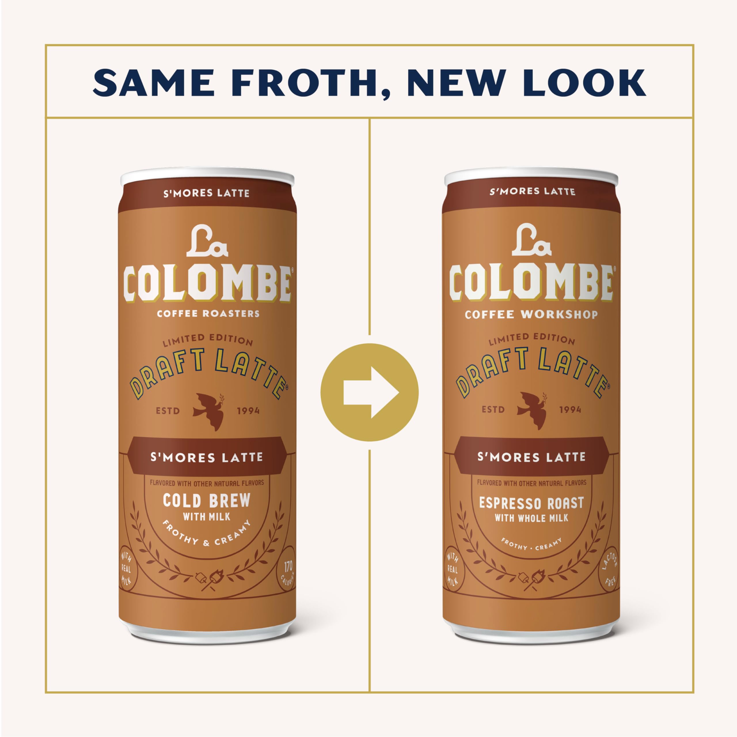 La Colombe primer plano de espuma tipo draft que aporta cremosidad