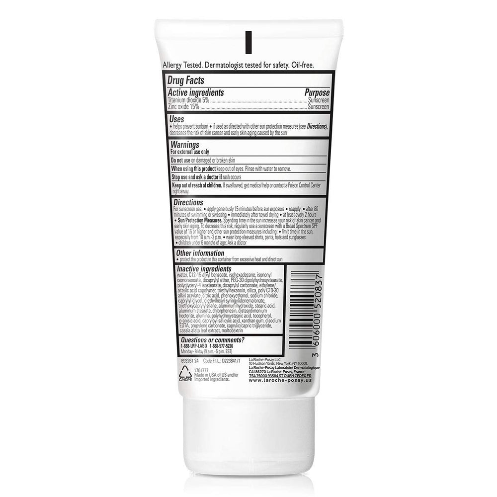 La Roche-Posay textura de la loción, acabado suave y no graso