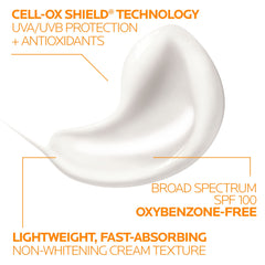 Close-up of La Roche-Posay Melt-In Milk texture demonstrating fast-absorbing, non-greasy finish