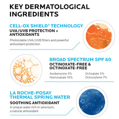 La Roche-Posay aplicación en nariz y hombro, protección uniforme para rostro y cuerpo